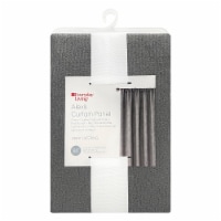 Everyday Living Alexis Crushed Casual Rod Pocket Single Curtain Panel - Grey Perspective: Main