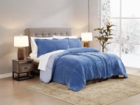 HD Designs Microplush Comforter Set - Blue Perspective: Main