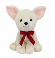 Holiday Home Christmas Cream Puppy Plush