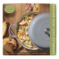 Dash of That® Braisier with Lid Enameled Cast Iron - Gray Perspective: Main