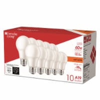 Everyday Living 60-Watt (10.5-Watt) A19 Light Bulb, Soft White - 10 Pack Perspective: Main