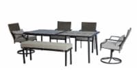 HD Designs Outdoors Peyton 6pc Wicker Dining Set Perspective: Main