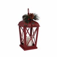 Holiday Home 11" Christmas LED Lantern Holiday Decor - Red