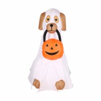 Holiday Home 4' Airblown Dog in Mummy Costume Halloween Decoration Perspective: Main