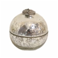 Holiday Home Mercury Glass Ornament Candle - Silver
