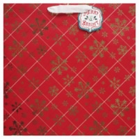 Holiday home plaid & snowflake jumbo bag Perspective: Main