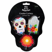 Holiday Home Skull Headstone Flower Cookie Cutter Set Perspective: Main