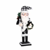 Holiday Home 14" Santa Nutcracker with Wreath Christmas Décor