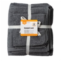 Smartway™ 6 Pack Towel Set - Grey Perspective: Main