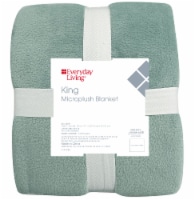 Everyday Living® Plush Blanket - Green Perspective: Main
