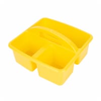 OfficeWorks Three Compartment Caddy - Yellow Perspective: Main