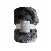HD Designs Oversized Throw Gray - Snowflake Perspective: Main