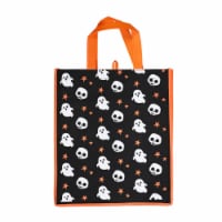 Holiday Home Ghost & Skull Glitter Halloween Trick or Treat Bag