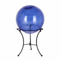 HD Designs Outdoors Blue Crackle Gazing Ball  Blue