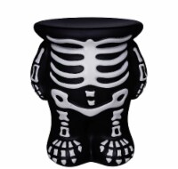 Holiday Home 10" Blow Mold Pumpkin Stand Skeleton Halloween Décor Perspective: Main