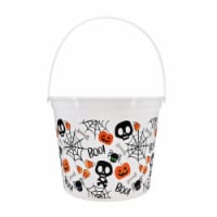 Holiday Home Jumbo Halloween Treat Bucket - White
