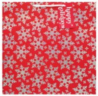 Holiday Home Let It Snow Large Square Christmas Gift Bag