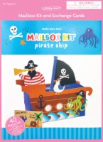 Holiday Home Valentine's Exchange Cards DIY Pirate Ship Mailbox Kit Perspective: Main