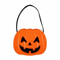 Holiday Home Pumpkin Shaped Felt Halloween Treat Bucket
