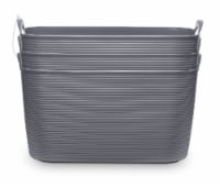 Everyday Living Medium Ribbed Bins - Gray Perspective: Main