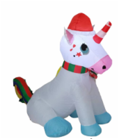 Holiday Home 4' Airblown Unicorn Christmas Decoration