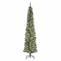 Holiday Home 7' Cashmere Fir Pencil Tree Christmas Decor - Clear Lights
