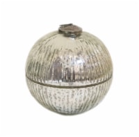 Holiday Home Rippled Glass Ornament Candle - Silver