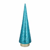 Holiday Home 14" LED Glass Christmas Tree Decor - Blue Perspective: Main
