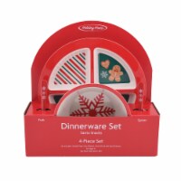 Holiday Home Kids Dinnerware - Santa Snacks Santa - Set of 3