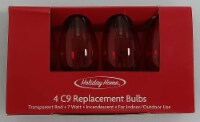 Holiday Home C9 Replacement Bulbs Red 4 pk Christmas Decorations Perspective: Main