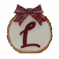 Holiday Home Tree Stump Monogram L Christmas Holiday Décor Perspective: Main