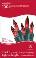 Holiday Home® 100 ct White Wire Mini Lights Christmas Decoration - Red Perspective: Main