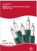 Holiday Home® 100 ct Green Wire Mini Lights Christmas Décor - Clear