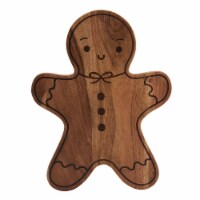 Holiday Home Wood Serve Board - Gingerbread Man Perspective: Main