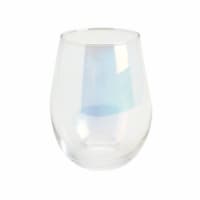 Holiday Home® Halloween Stemless Wine Glass - Clear Iridescent Perspective: Main