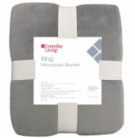 Everyday Living® Microplush Blanket - Gray Perspective: Main