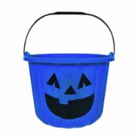 Holiday Home Jack O Lantern Face Blue Treat Halloween Bucket