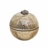 Holiday Home Rippled Glass Ornament Candle - Gold