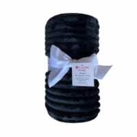 Everyday Living® Ribbed Microplush Throw Blanket - Black Perspective: Main