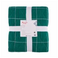 Everyday Living® Microfiber Windowpane Quilt King- Green Perspective: Main