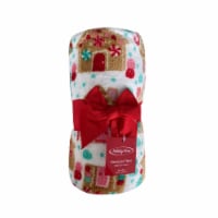 Holiday Home Rolled Throw Blanket - Gingerbread Houses