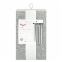 Everyday Living Shea Semi-Sheer Rod Pocket Single Curtain Panel - Grey Perspective: Main