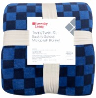 Everyday Living Blue Checkered Blanket Perspective: Main