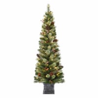 Holiday Home 5' Mt. Shasta Pine Potted Porch Tree Christmas Decor Perspective: Main