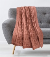 HD Designs Chunky Knit Chenille 50x60 Throw - Clay