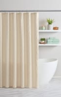 HD Design Whitney Polyester Fabric Shower Curtain - Beige Perspective: Main