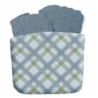 Sewing Down South for HD Designs Plaid Dishcloth Basket - Blue and Green Perspective: Main