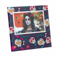 Holiday Home Day of the Dead Glass Photo Frame - Purple Perspective: Main
