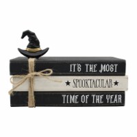 Holiday Home 8.6" Stacked Books with Hat Hallowen Decor Perspective: Main
