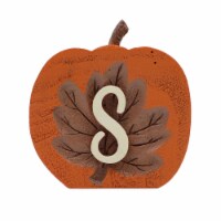 Holiday Home Monogram S Standing Pumpkin Thanksgiving Fall Décor Perspective: Main